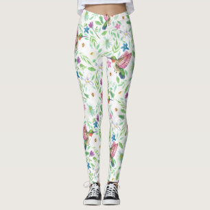 Hummingvögel - Botanische Florale Leggings