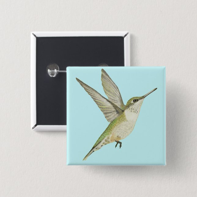 Hummingvogel Button (Vorne & Hinten)