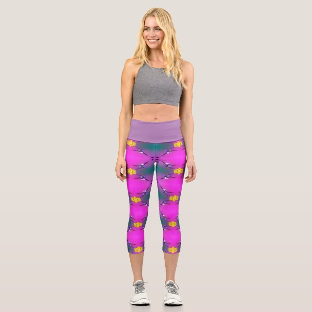 Hummingvogel Capri Leggings (Vorderseite)