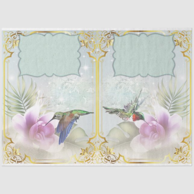 Hummingvögel - Design 6 Seidenpapier (Vorderseite)