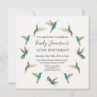 Hummingvögel Einladung zum Geburtstag