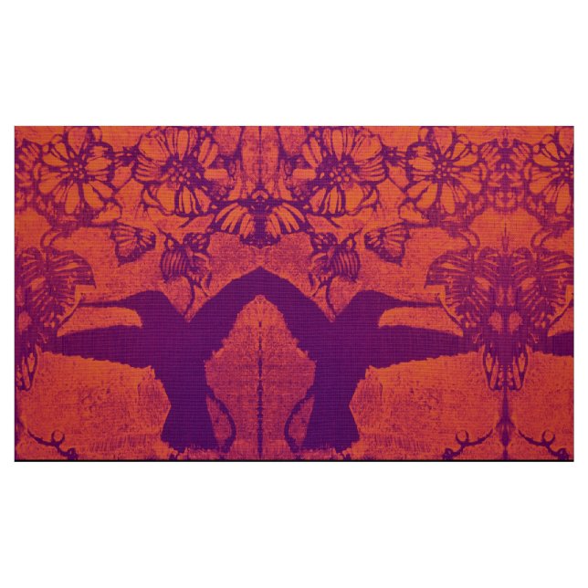 Hummingvögel, Fabrikat aus verblassenen Reds Stoff (Fat Quarter (45,7 x 55,9 cm))