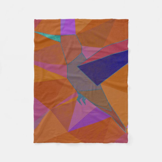 Hummingvogel Fleecedecke (Vorderseite)