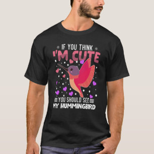Hummingvogel HerzValentinstag Tier für Frauen T-Shirt