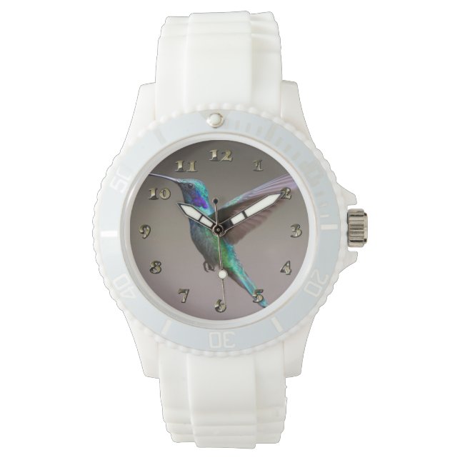 Hummingvogel im Flug Armbanduhr (Vorderseite)