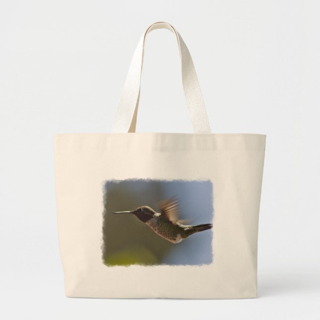 Hummingvogel im Flug Jumbo Stoffbeutel (Vorne)