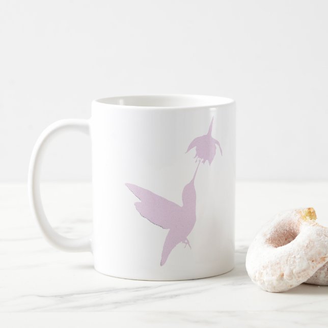 Hummingvogel in Silhouette Kaffeetasse (Mit Donut)