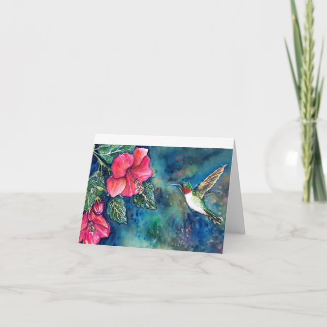 Hummingvogel Karte (Vorderseite)