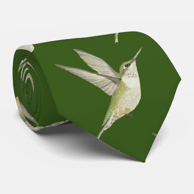 Hummingvogel Krawatte (Gerollt)