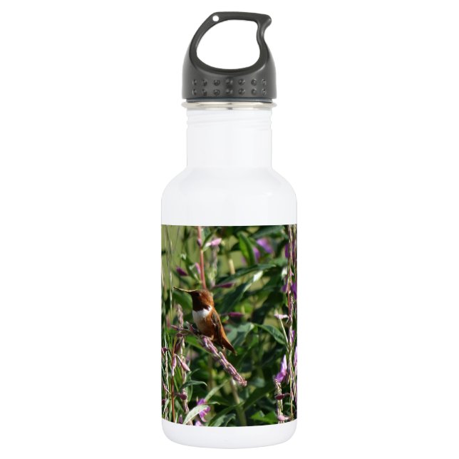 Hummingvogel Lila Trinkflasche (Vorderseite)