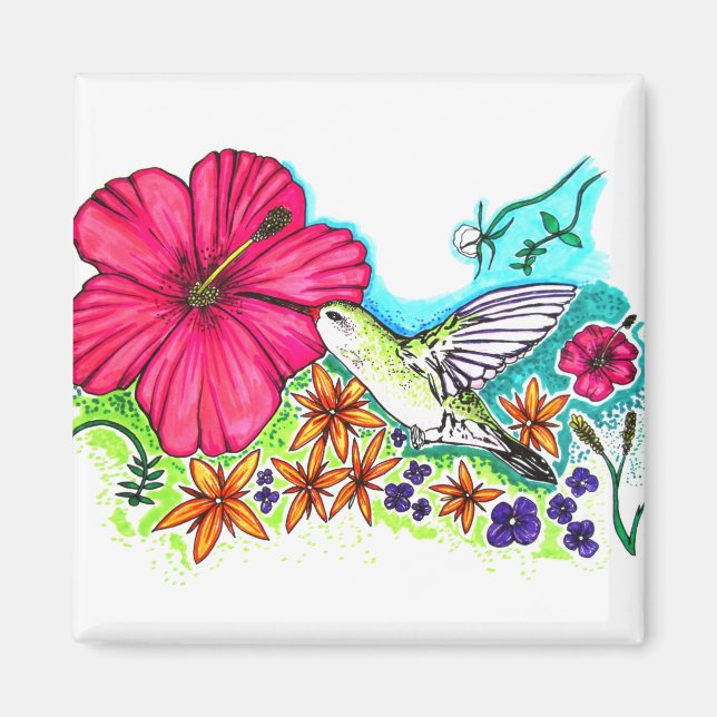 Hummingvogel Magnet (Vorne)