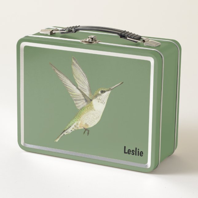 Hummingvogel Metall Brotdose (Vorderseite)