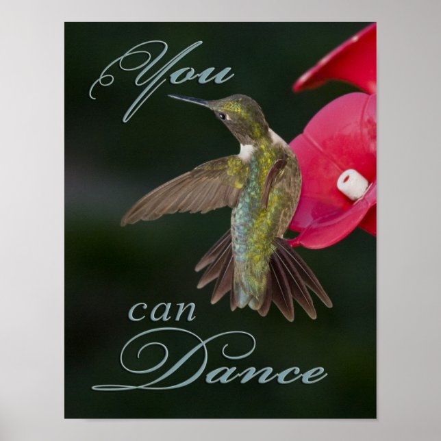 Hummingvogel mit Sprichwort Poster (Vorne)