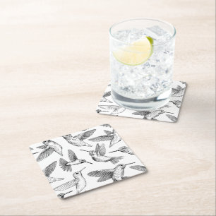 Hummingvögel Rechteckiger Pappuntersetzer