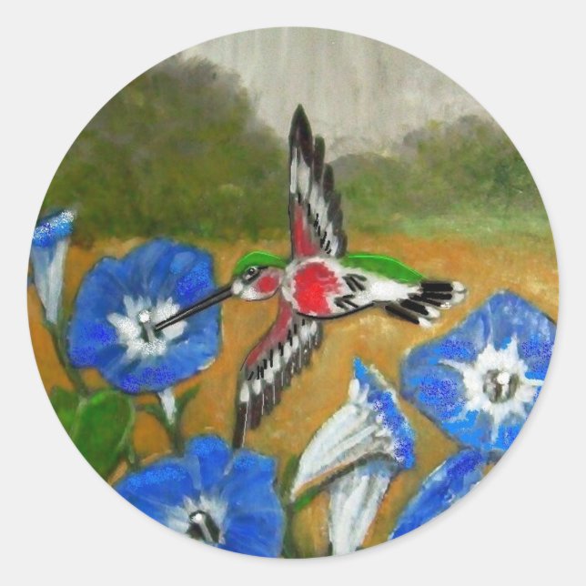 Hummingvogel Runder Aufkleber (Vorderseite)