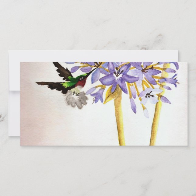 Hummingvogel und Blume (Vorderseite)