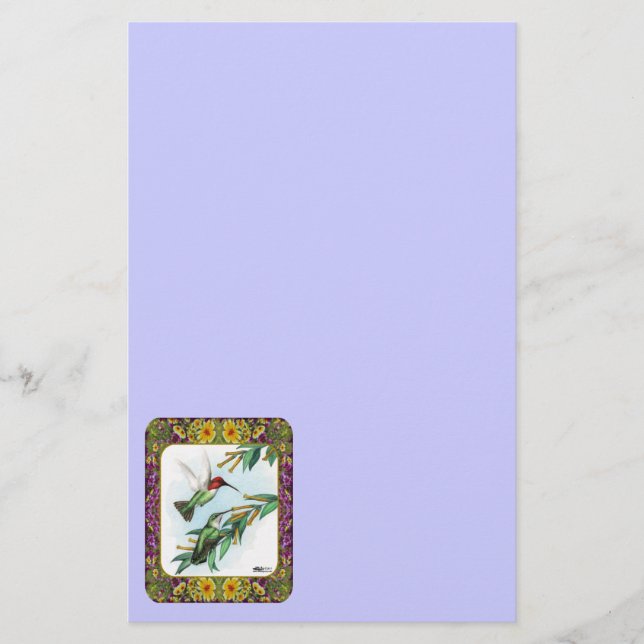 Hummingvögel und Blume #4 Briefpapier (Vorderseite)