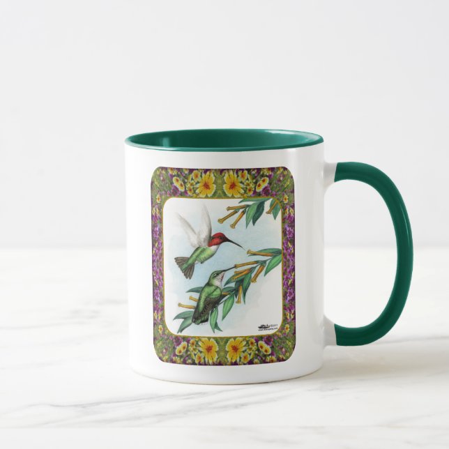 Hummingvögel und Blume #4 Tasse (Rechts)
