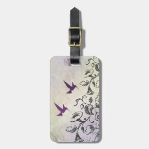 Hummingvögel und Blume Gepäckmarke Gepäckanhänger