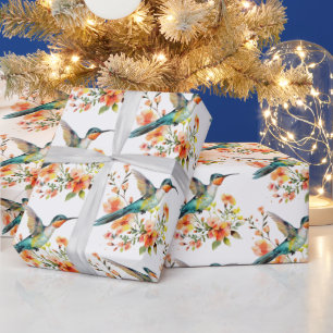 Hummingvögel und Blume Muster Geschenkpapier