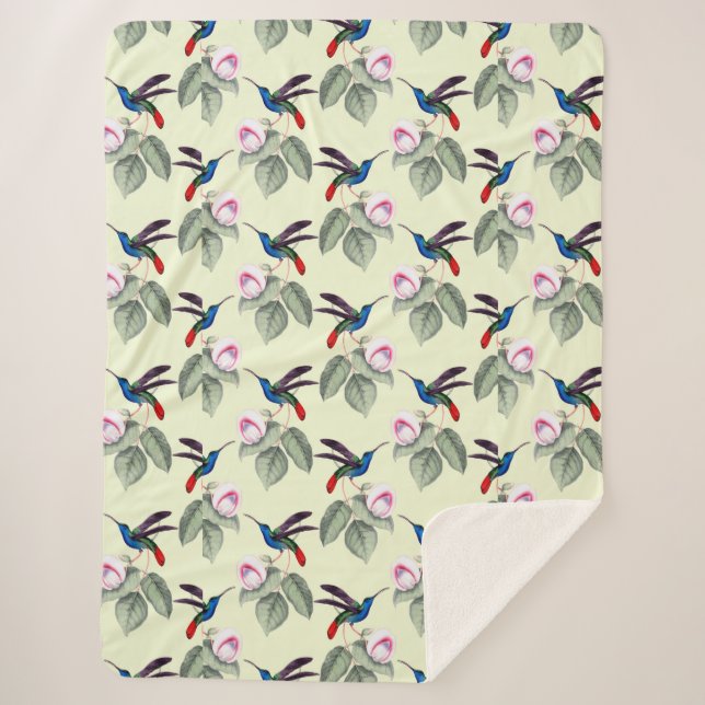 Hummingvögel und Blume Sherpadecke (Vorderseite)