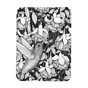 Hummingvogel und Fuchsie Magnet