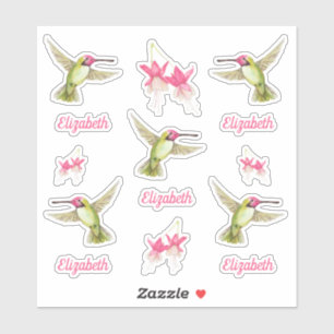 Hummingvögel und Fuchsischer Blume Blüten Vinyl Aufkleber