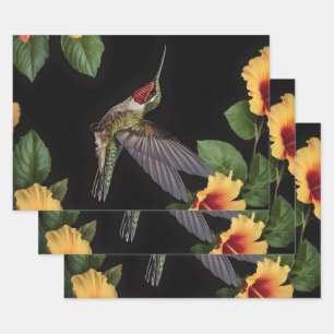 Hummingvogel und gelber Hibiskus, Geschenkpapier Set