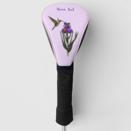 Hummingvogel und Iris-Blume Personalisiert   Golf Headcover