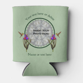 Hummingvogel und Iris Personalisiertes Foto Dosenkühler