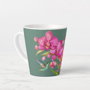 Hummingvogel und Orchideen Milchtasse