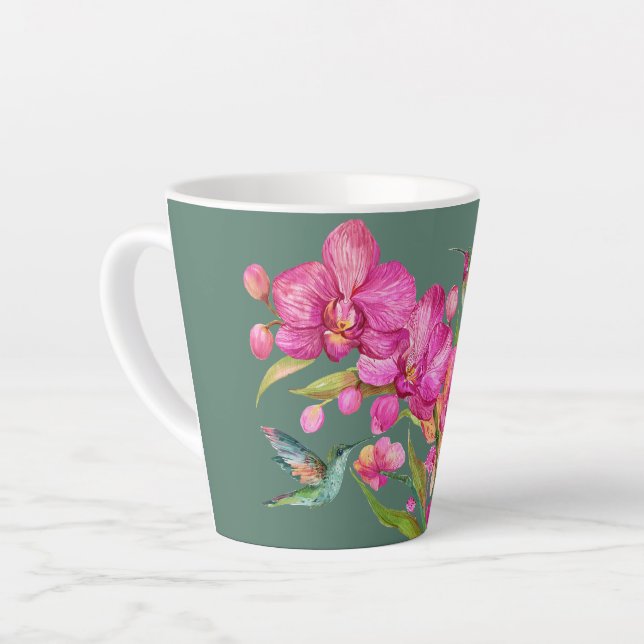 Hummingvogel und Orchideen Milchtasse (Linke Ecke)