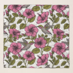 Hummingvögel und rosa Hibiskus Blume Schal<br><div class="desc">Nahtlose Muster mit handgezogenen Kolibris und Blume von Hibisken</div>