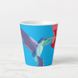 Hummingvogel und roter Hibiskus Milchtasse