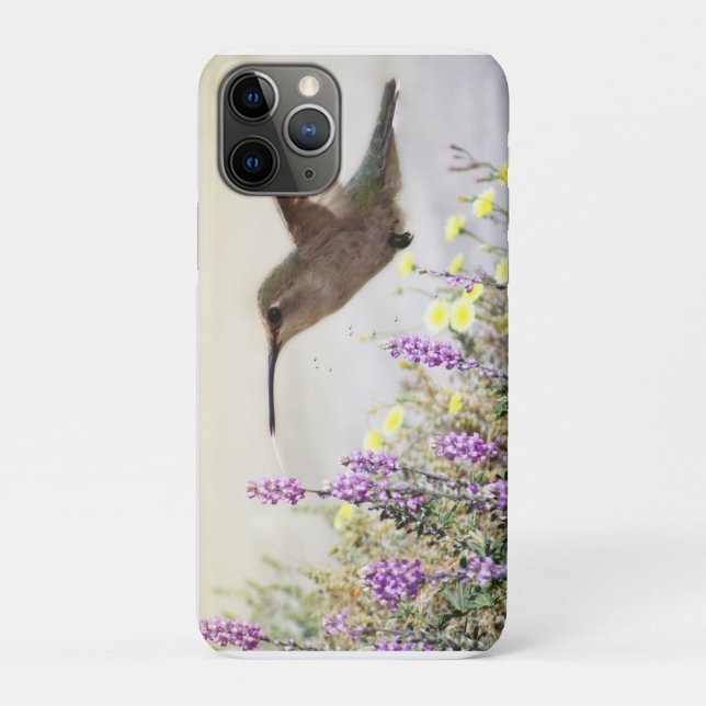Hummingvogel und Wildblumen Digitale Kunst Case-Mate iPhone Hülle (Rückseite)