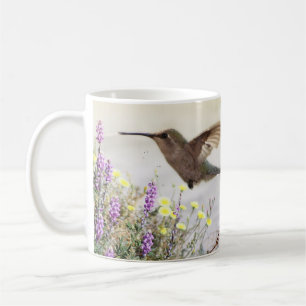 Hummingvogel und Wildblumen Digitale Kunst Kaffeetasse