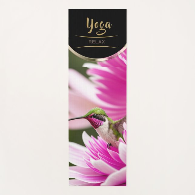 Hummingvogelpeony - Yoga Mat Yogamatte (Vorderseite)