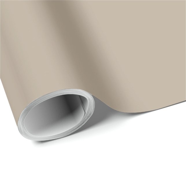 Hummus Beige, hellbraune neutrale Vollfarbe Geschenkpapier (Rolleneckpunkt)