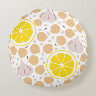 Hummus Round Pillow Rundes Kissen