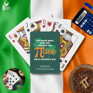 Humor 14. März 17 Pi-Tag St. Patrick's Day Spielkarten