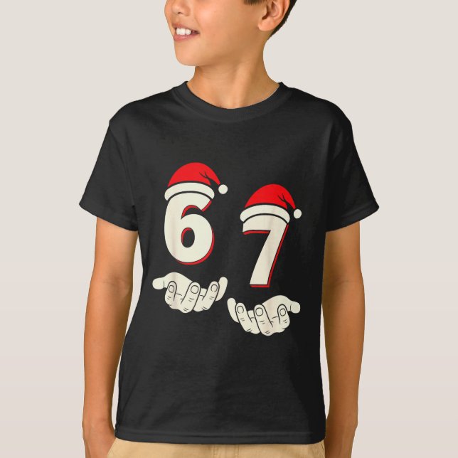 Humor 6-7 Six Seven Christmas Funny 67 Meme  T-Shirt (Vorderseite)