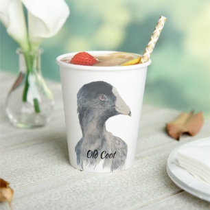 Humor Alter Kauz Wasservogel Spaß Idiom , Tier Pappbecher