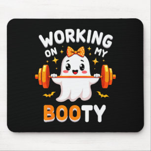Humor Boo Arbeite an meinem Po Fitnessstudio Fitne Mousepad