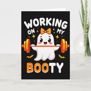 Humor Boo Arbeite an meinem Po Fitnessstudio Hallo Karte