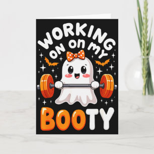 Humor Boo Arbeite an meinem Po Fitnessstudio Hallo Karte