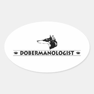 Humor Doberman Pinscher Ovaler Aufkleber
