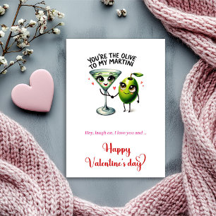 Humor, du bist die Olive zu meinem Martini-Valenti Feiertagskarte