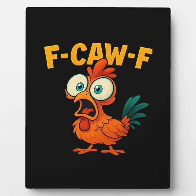 Humor Funny Crow F-Caw-F Gothic Fotoplatte (Vorderseite)