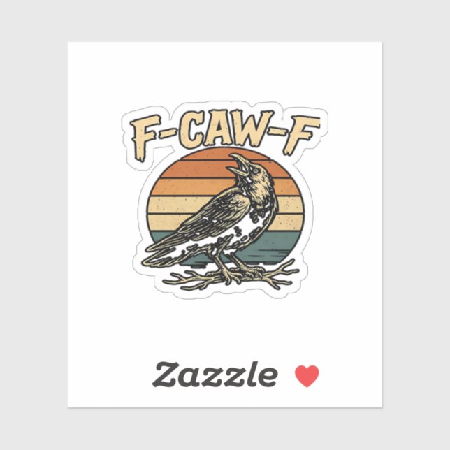 Humor Gothic F Caw F Funny Crow Creative Style Aufkleber (Blatt)