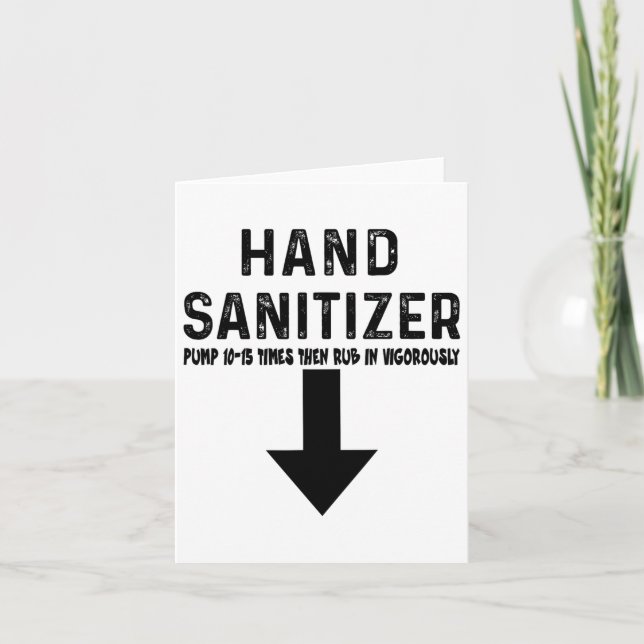 Humor Handdesinfektionsmittel  Karte (Vorderseite)